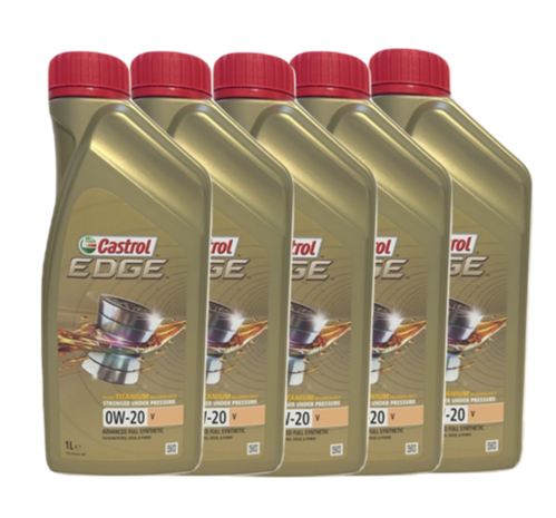 Castrol Edge&nbsp;Titanium 0W-20 V 5L Voordeelpak (5x1L) 