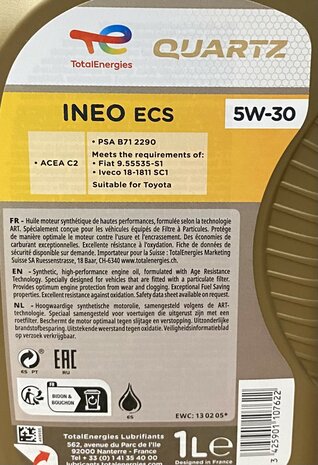 Total Quartz Ineo ECS 5W30 (1 liter)