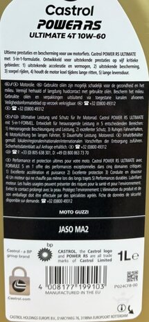 Castrol Power RS Ultimate 4T 10W-60 1L