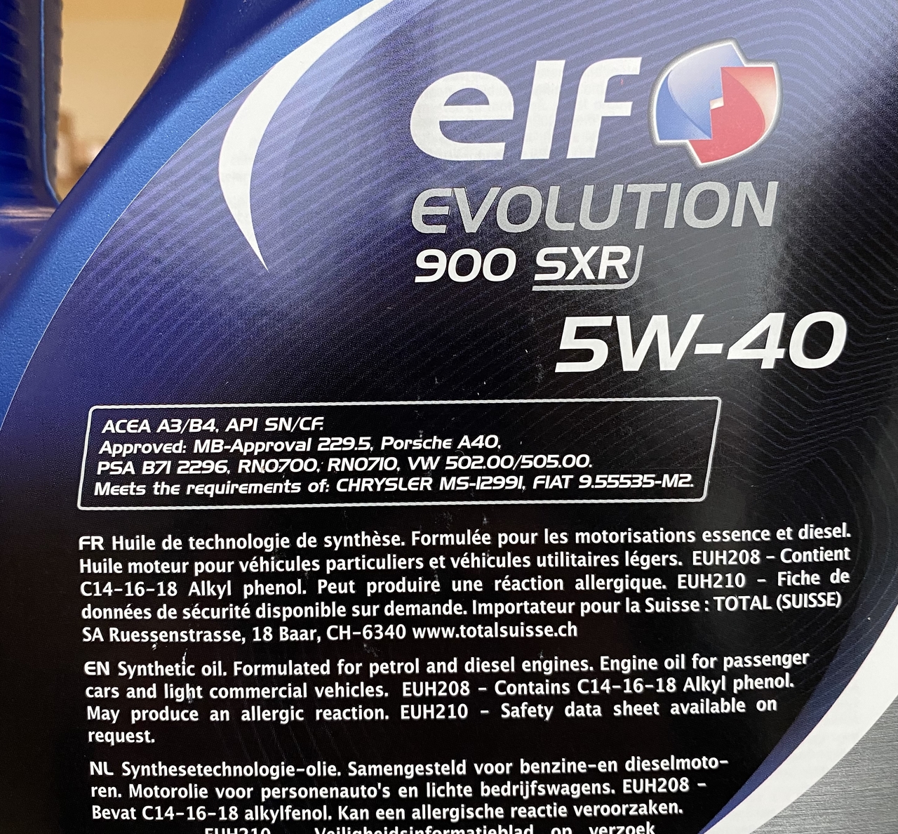 TOTAL ELF EVOLUTION 900 SXR 5W30