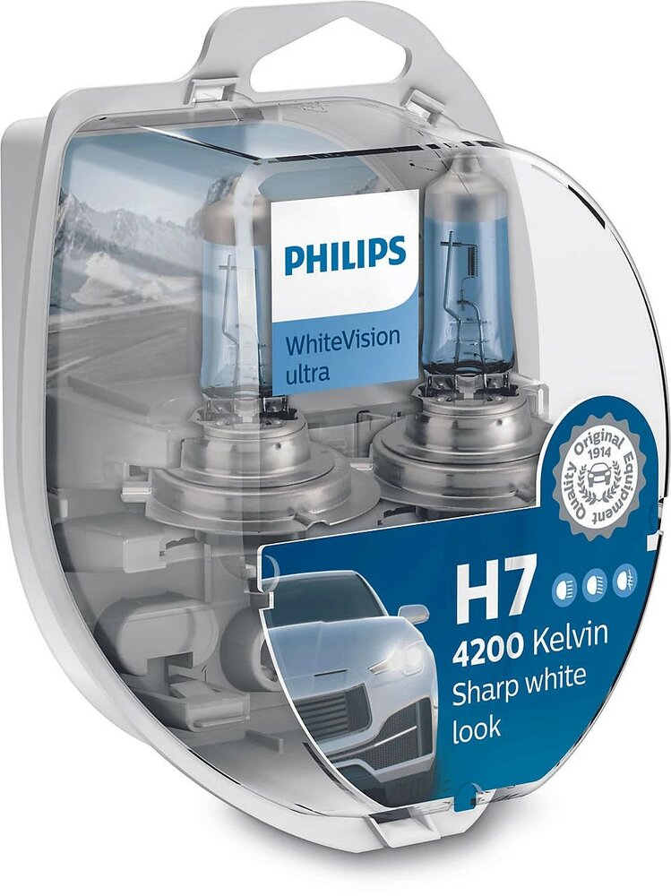 Philips WhiteVision Ultra H7 (12V 55/60W) 2 stuks