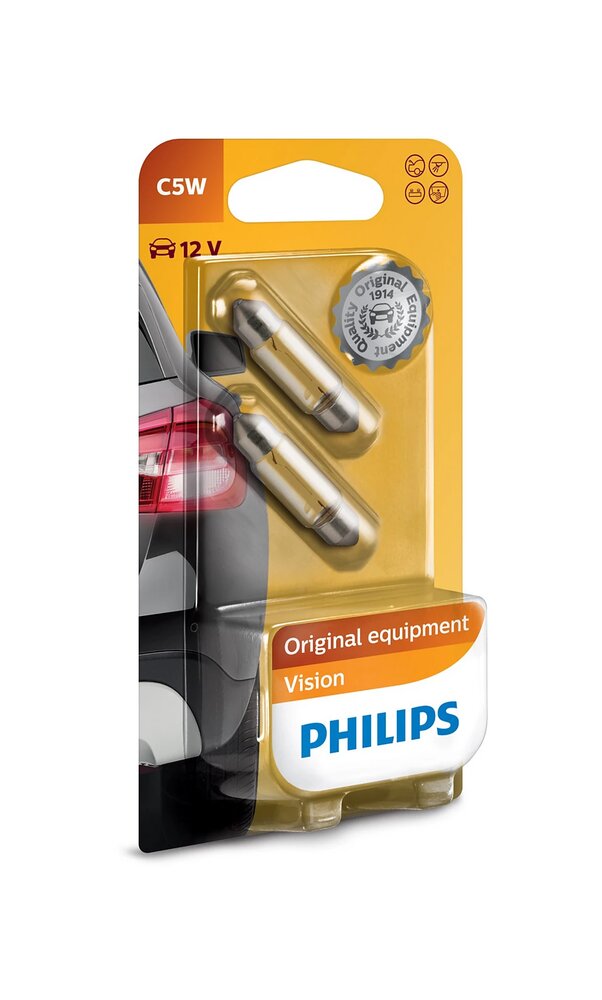 Philips Vision C5W (12V/5W) 2 stuks 